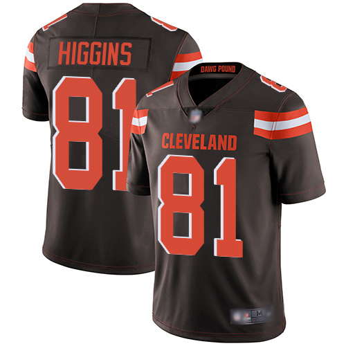 Cleveland Browns Rashard Higgins Men Brown Limited Jersey #81 NFL Football Home Vapor Untouchable->cleveland browns->NFL Jersey
